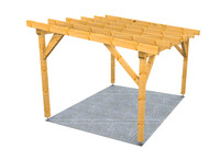 Vizualizace - pergola 3x4 m pultová, zakázková výroba Kasalova pila