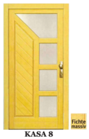 Masivní vedlejší vchodové dveře - KASA 8, zakázková výroba Kasalova pila