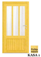 Masivní vedlejší vchodové dveře - KASA 1, zakázková výroba Kasalova pila