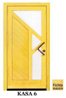 Masivní vedlejší vchodové dveře - KASA 6, zakázková výroba Kasalova pila