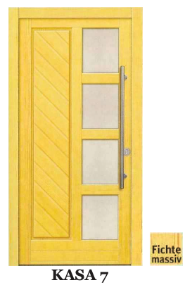 Masivní vedlejší vchodové dveře - KASA 7, zakázková výroba Kasalova pila