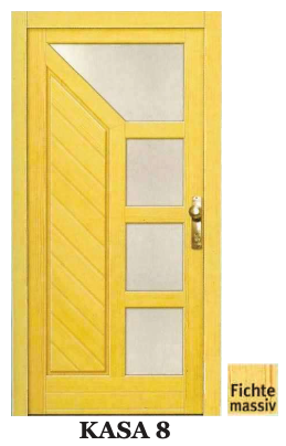 Masivní vedlejší vchodové dveře - KASA 8, zakázková výroba Kasalova pila