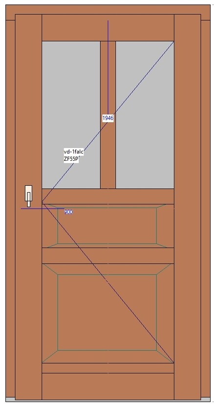 Vzor VD10 - vchodové dveře, výroba Kasalova pila